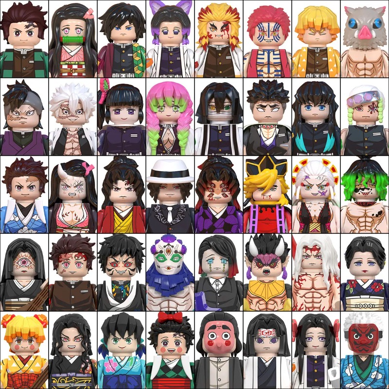 Lego Set Technic - 鬼滅の刃 ブロック ミニフィギュア 50個入り 竈門郎 禱子