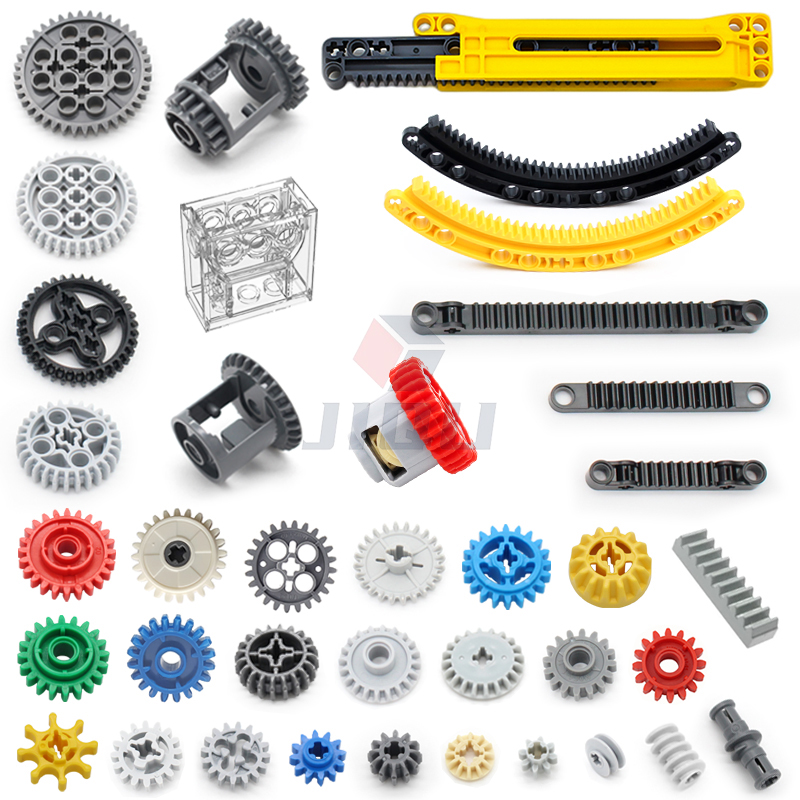 Lego Set Creator - MOC レンガテクニカルギアシリーズワームラックボックス差動互換性すべてのブランドの車モデルビルディングブロックバルク交換部品おもちゃ