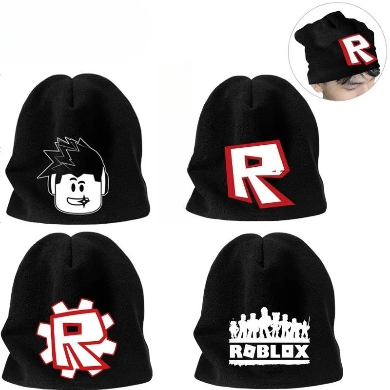 Santa Hat Plush - 新しい Robloxs テーマのぬいぐるみドームニットキャップ秋冬暖かいプルオーバーギフト誕生日クリスマス多用途ソフト生地帽子ユニセックス
