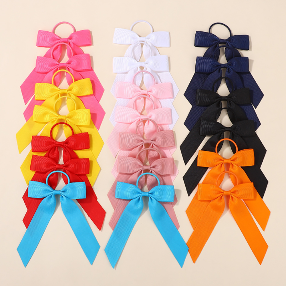 Ribbon Bow Gift - ベビーボウ 20個/ロット 女の子用 スイートボウ ヘアロープ ゴムバンド