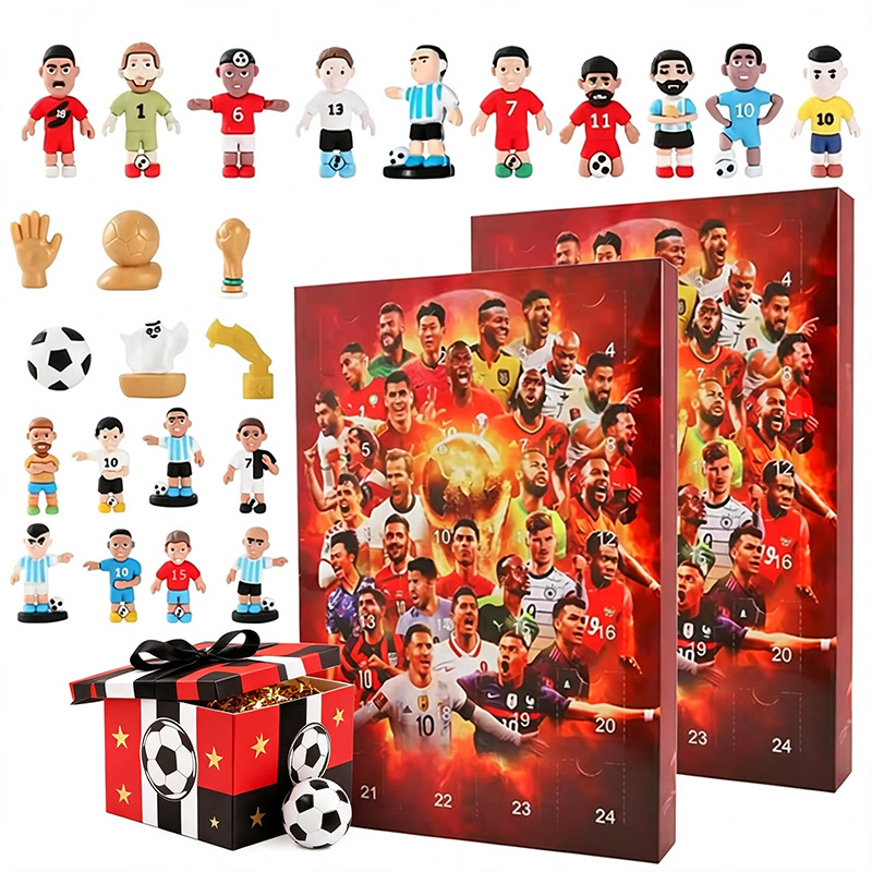 Advent Calendar Gift - サッカー24日アドベントカレンダー スポーツクリスマスアドベントカレンダー クリスマスカウントダウンカレンダー サプライズブラインドボックス サッカーファンへのギフト