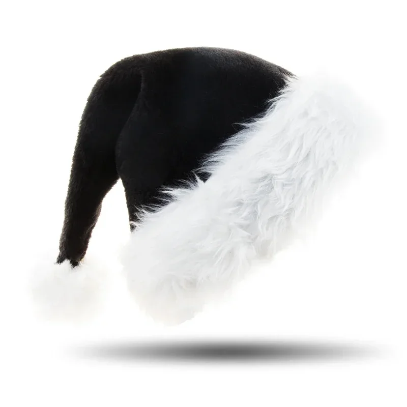 ユニセックスクリスマスブラックぬいぐるみクリスマス帽子大人子 - Santa Hat Plush のレビューと価格