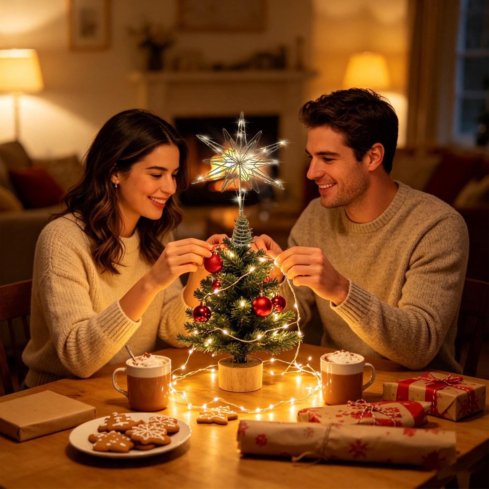 スターツリートッパー ライト付きクリスマスホームツリートップ - Star Tree Topper のレビューと価格