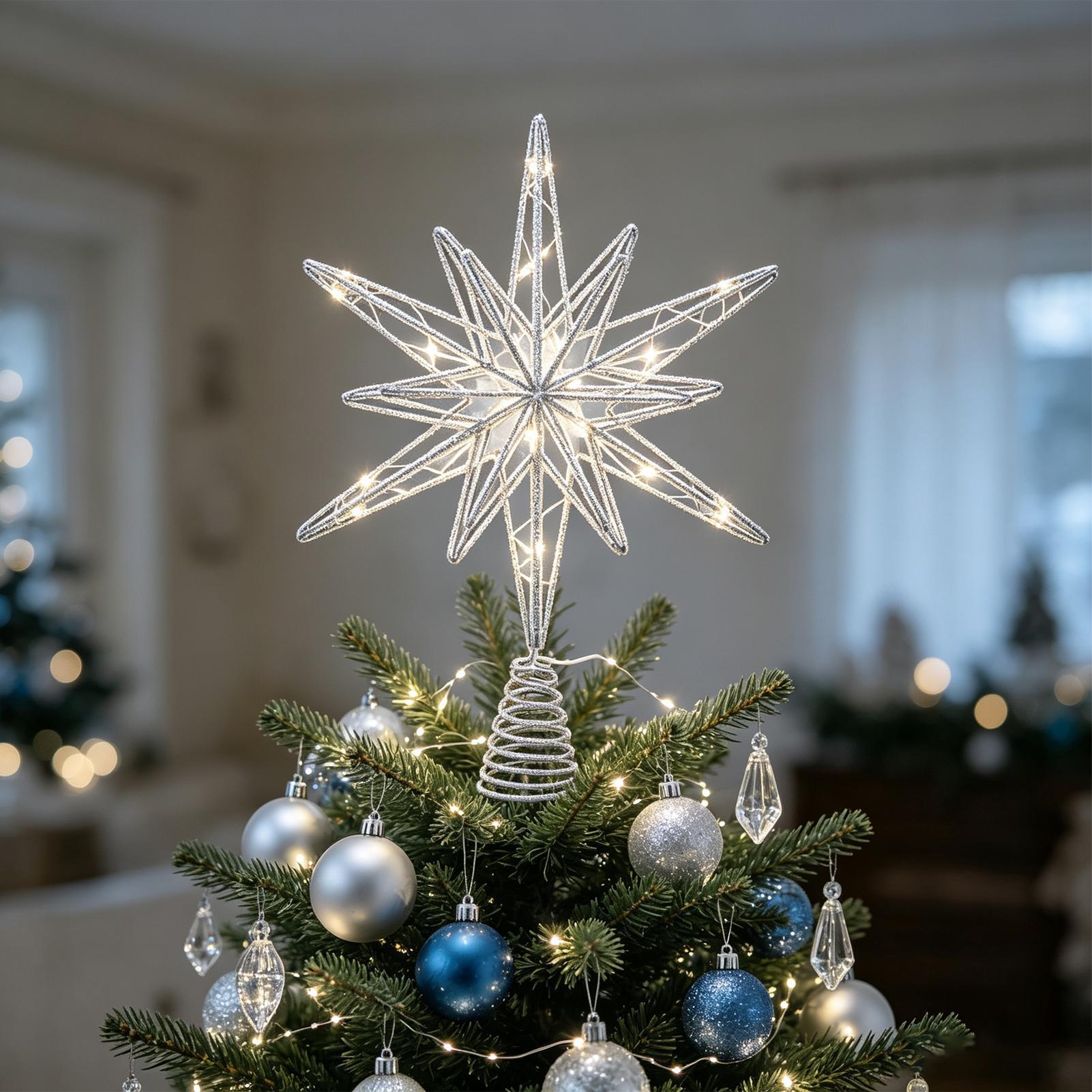 スターツリートッパー ライト付きクリスマスホームツリートップ - Star Tree Topper のレビューと価格