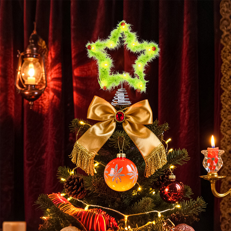 ぬいぐるみ五芒星ツイストスティッククリスマスグリンチスターツ - Star Tree Topper のレビューと価格