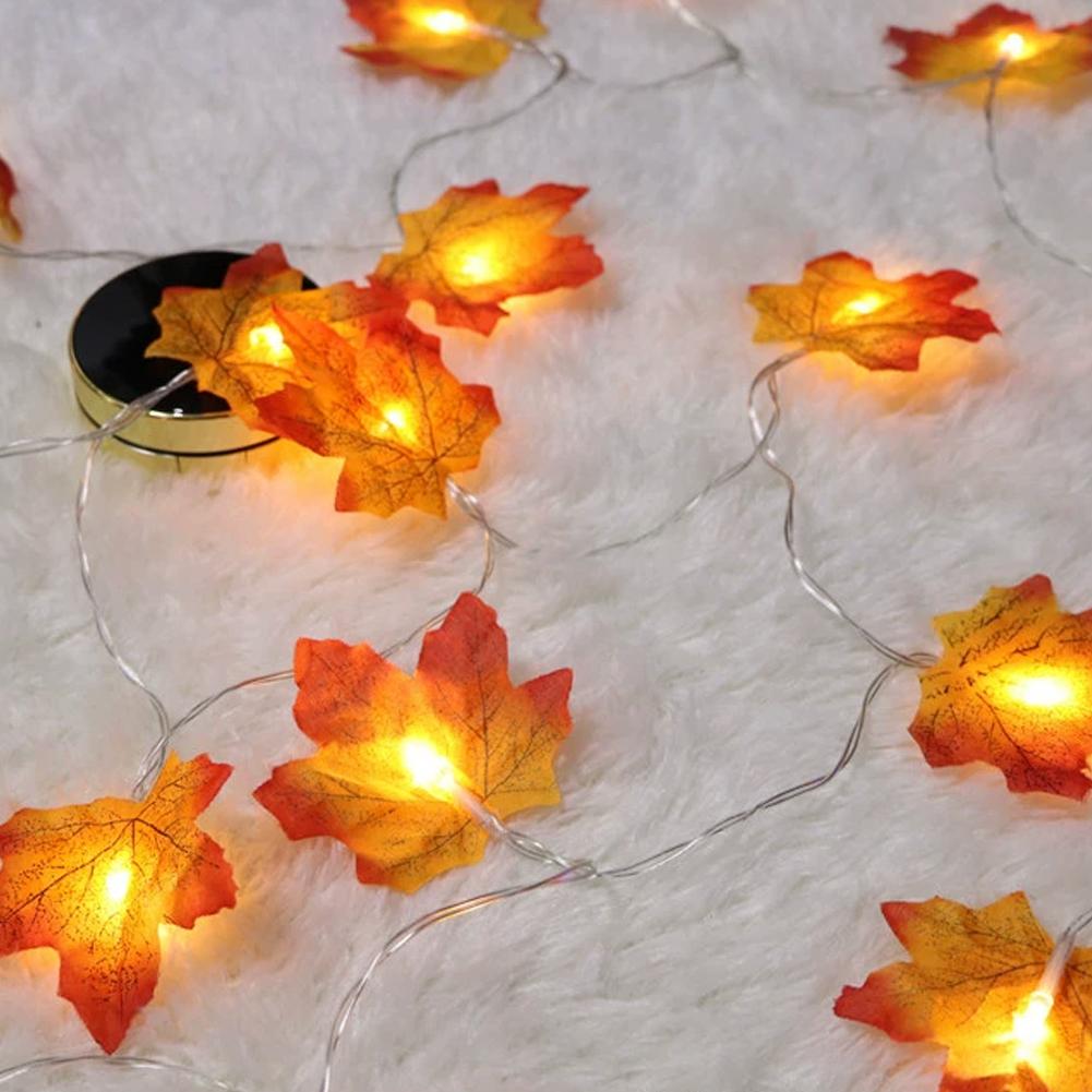 メープルリーフガーランドストリングライト LED電池式 IP - Led Fairy String Lights のレビューと価格