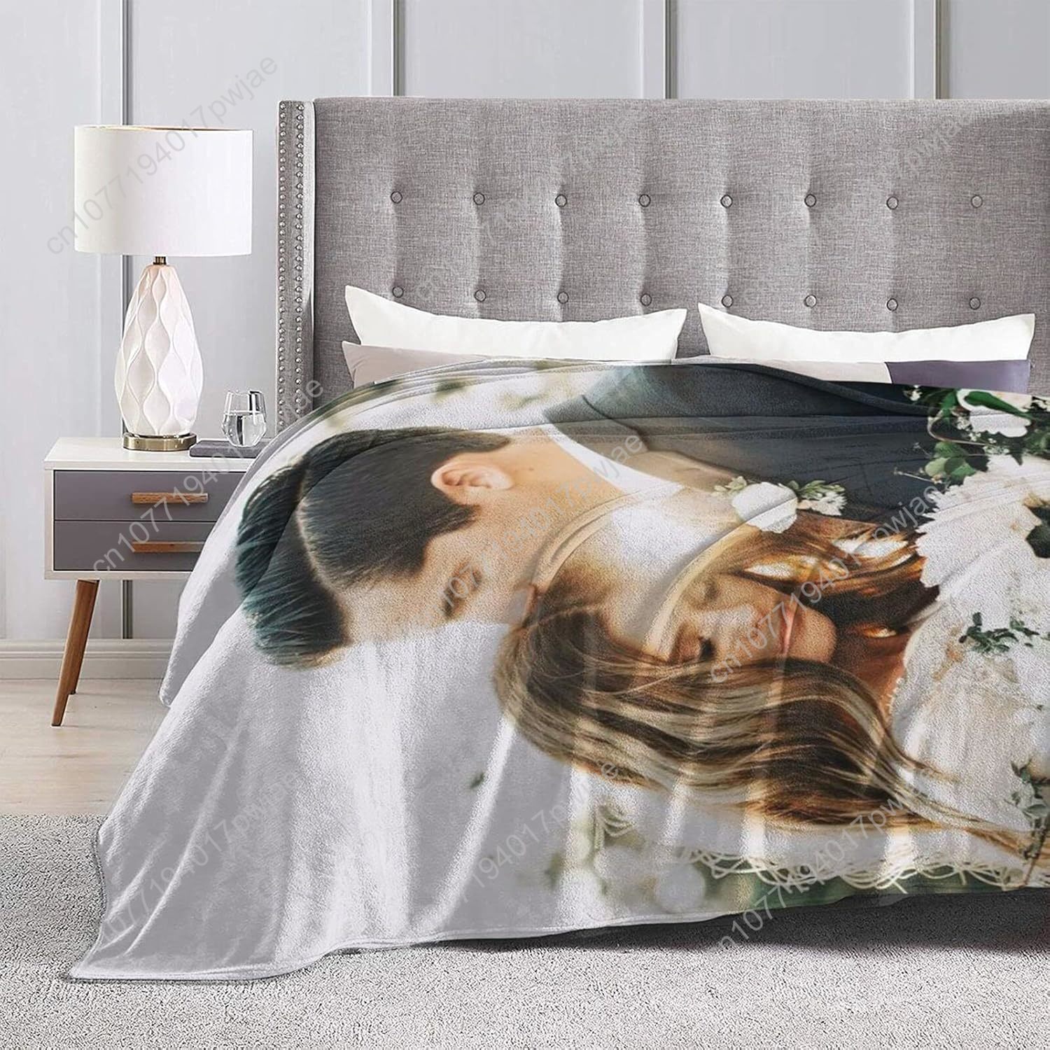 写真とテキスト入りのカスタムブランケット、写真入りブランケッ - Christmas Throw Blanket のレビューと価格