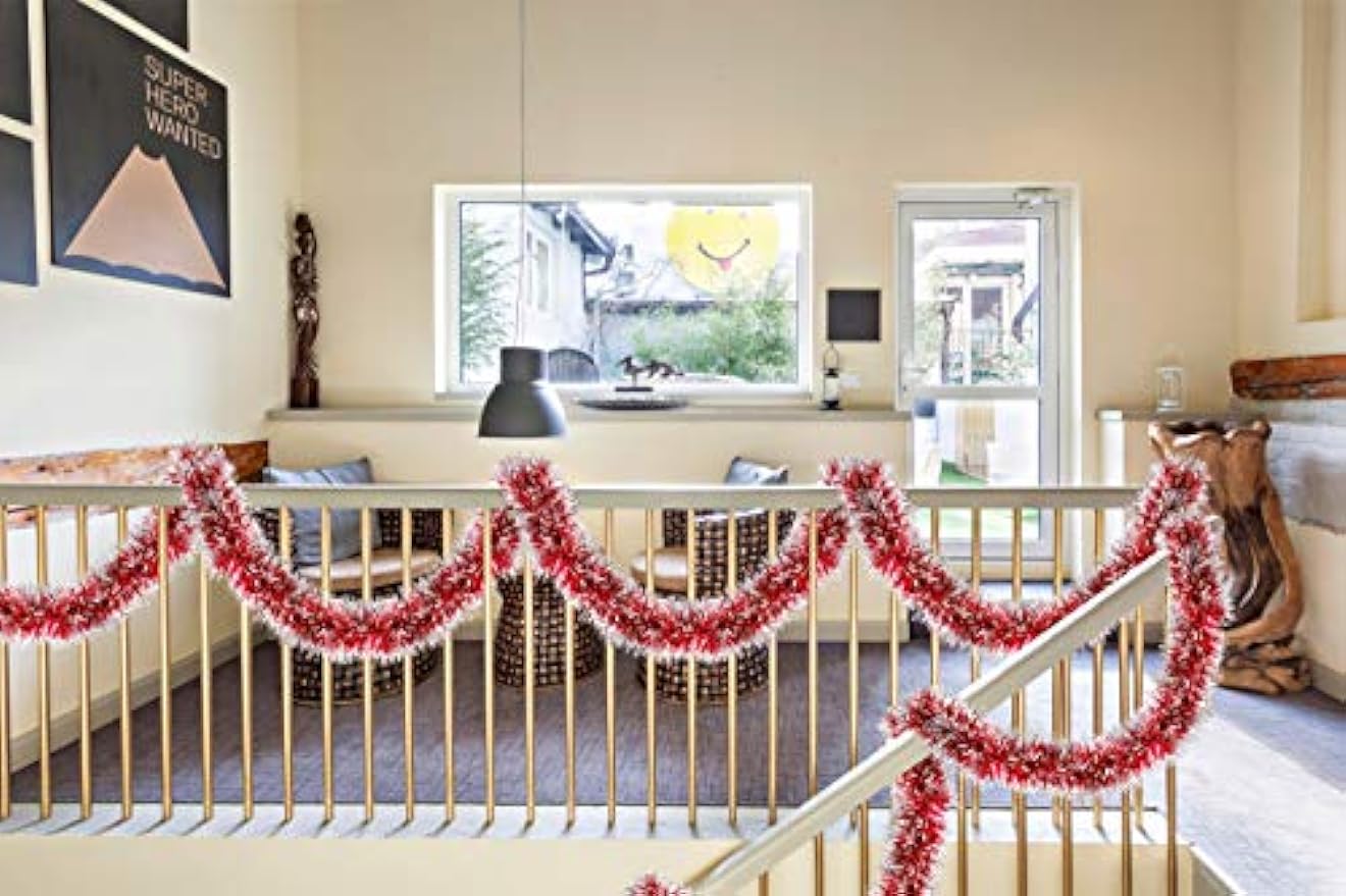 クリスマスの金属のstreamers、緑の霜の先端のタッセル - Tinsel Garland Decoration のレビューと価格