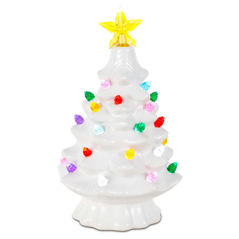 陶磁器のクリスマスの村の装飾、木はトッパー、星の色とりどりの - Star Tree Topper のレビューと価格