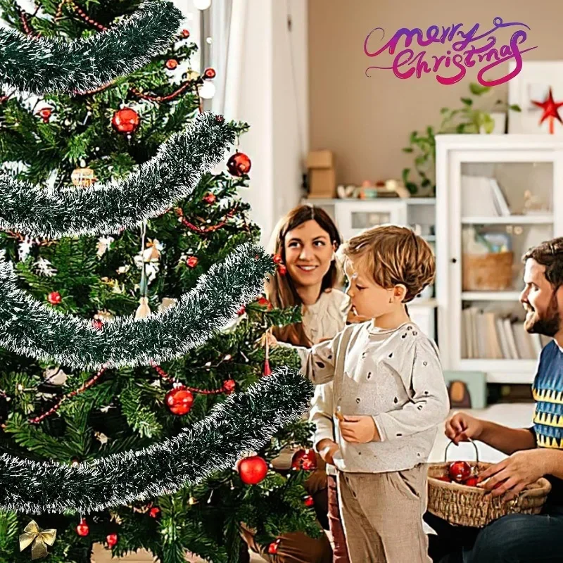 クリスマスティンセルリボンストリップグリッターガーランドリー - Tinsel Garland Decoration のレビューと価格