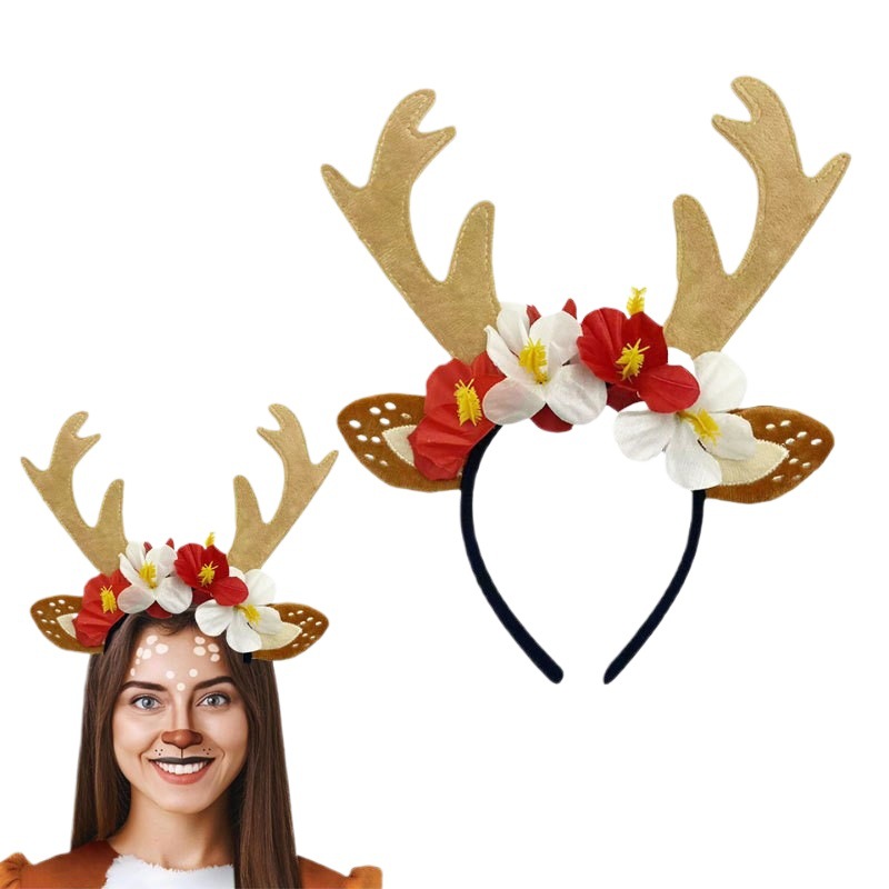 トナカイコスチュームセット チュチュスカート 蝶ネクタイ付き - Reindeer Antlers Headband のレビューと価格