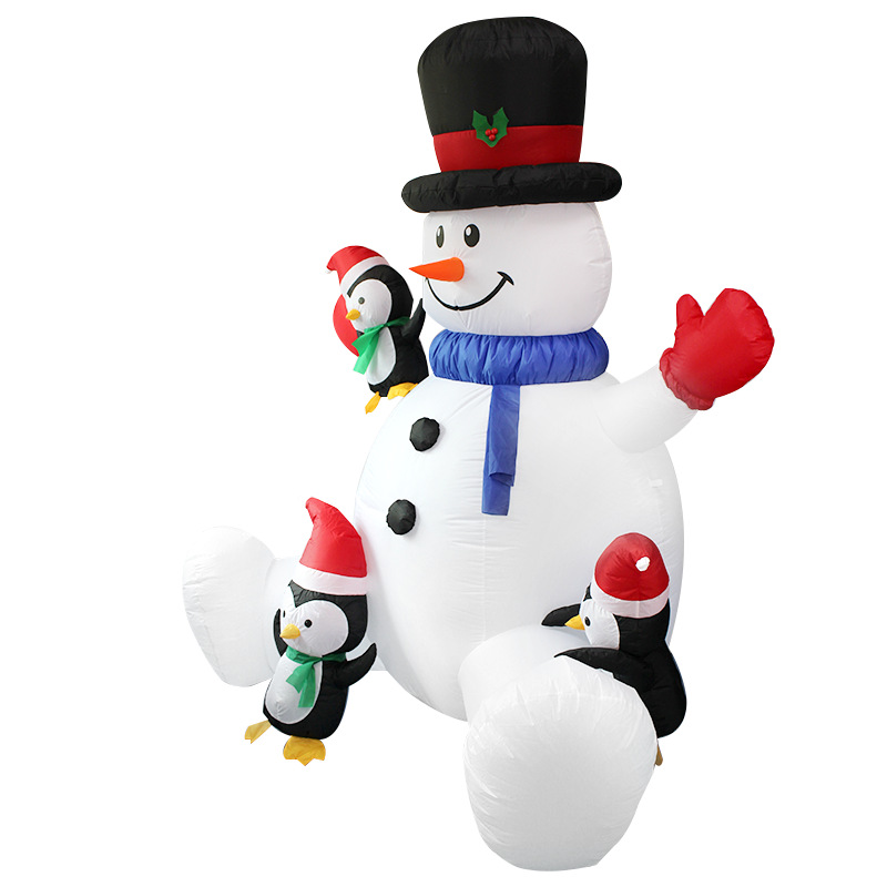 クリスマスインフレータブル雪だるまペンギン積み重ね羅漢 LE - Christmas Lights Outdoor のレビューと価格