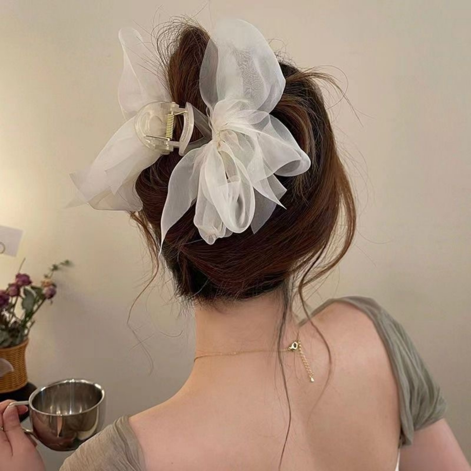 1PCFashion メッシュチュール大弓グラブクリップエレ - Ribbon Bow Gift のレビューと価格