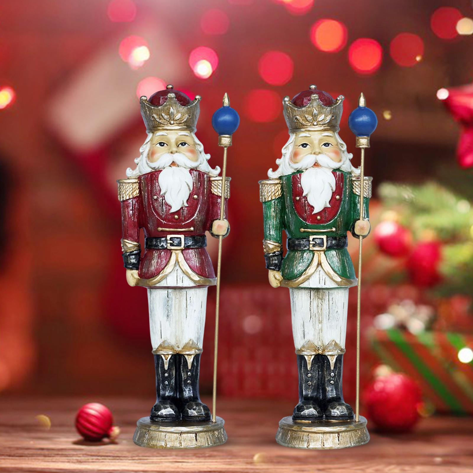 樹脂クリスマスくるみ割り人形兵士ギフト、手描き人形、デスクト - Nutcracker Figurine のレビューと価格