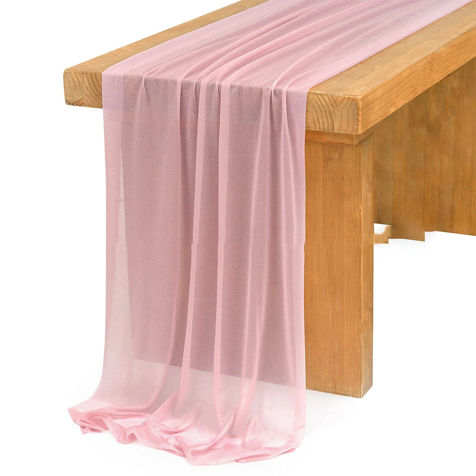 白いシルクシフォンランナー,半透明,ヴィンテージ,ダイニング - Christmas Table Runner のレビューと価格