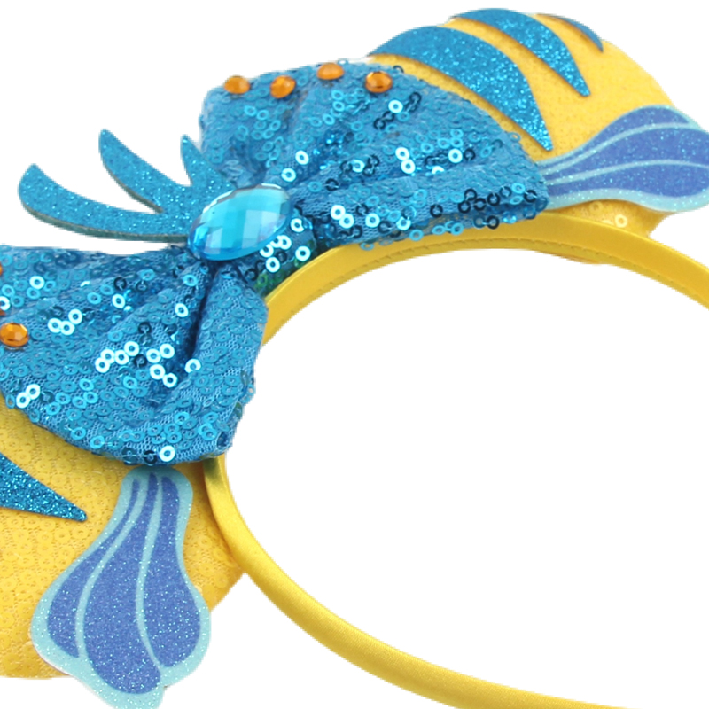 ディズニー城ミッキーマウス耳ヘッドバンドスパンコール弓女の子 - Ribbon Bow Gift のレビューと価格