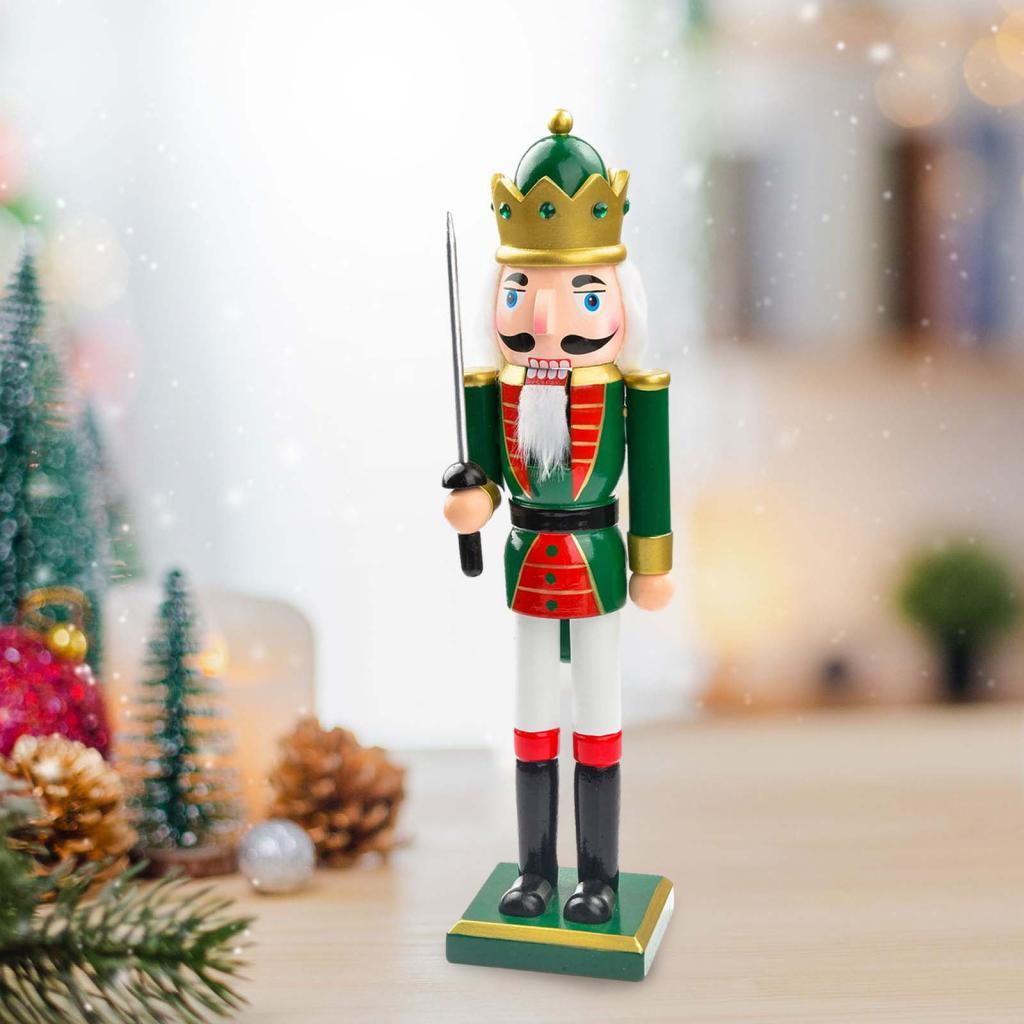 25cm 木製クリスマスくるみ割り人形置物、新築祝いパーティ - Nutcracker Figurine のレビューと価格