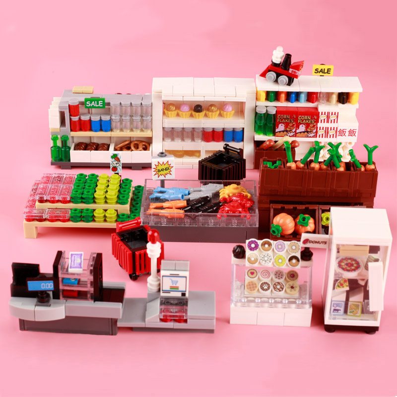 モック-都市のスーパーマーケットのビルディングブロック、レン - Lego Set Creator のレビューと価格
