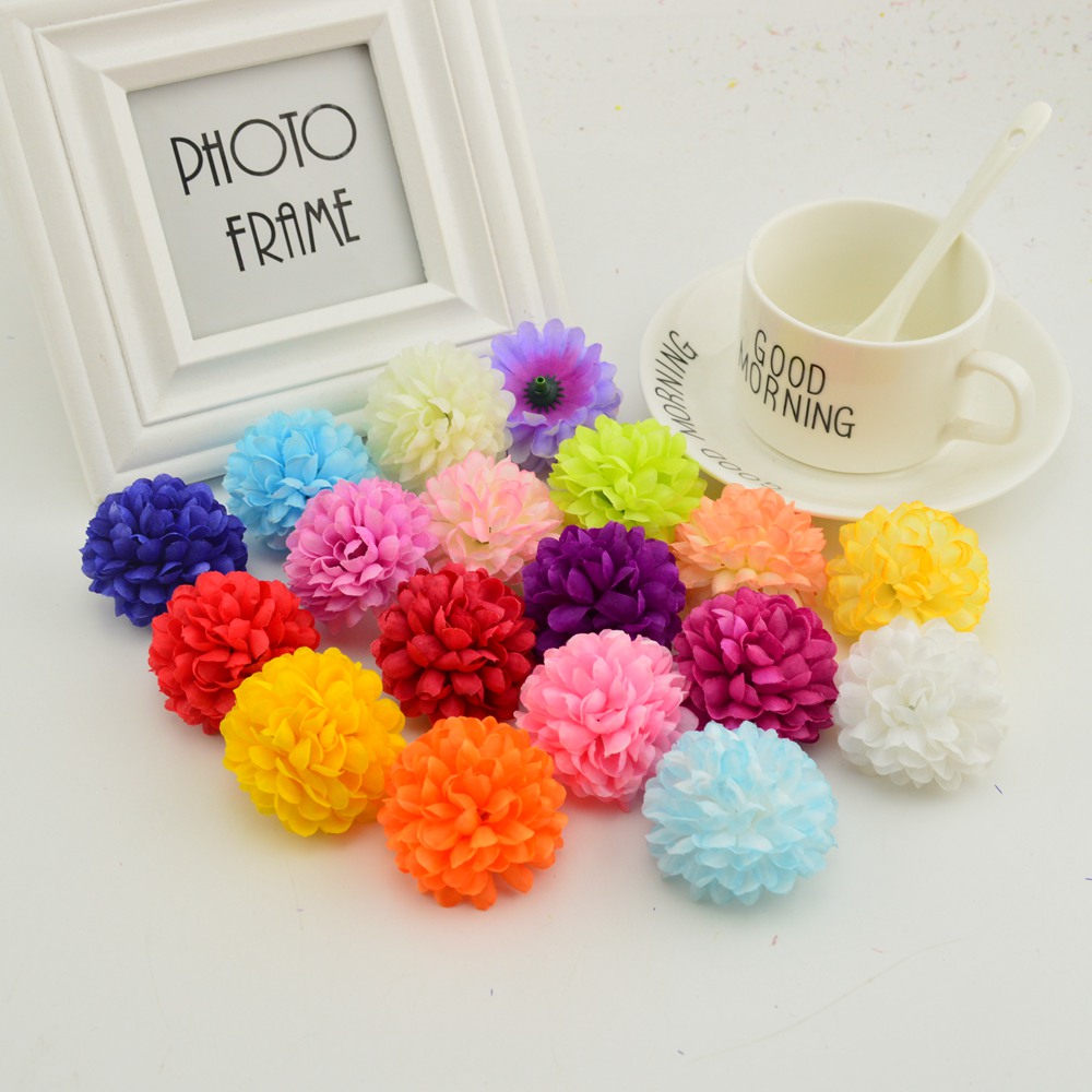 200 個 5 センチメートルシルク菊造花安いヘッドホーム結 - Christmas Wreath Fake のレビューと価格