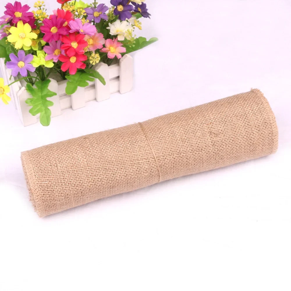 新しいデザインのベージュ黄麻布ロール 30cmx10m -  - Christmas Table Runner のレビューと価格