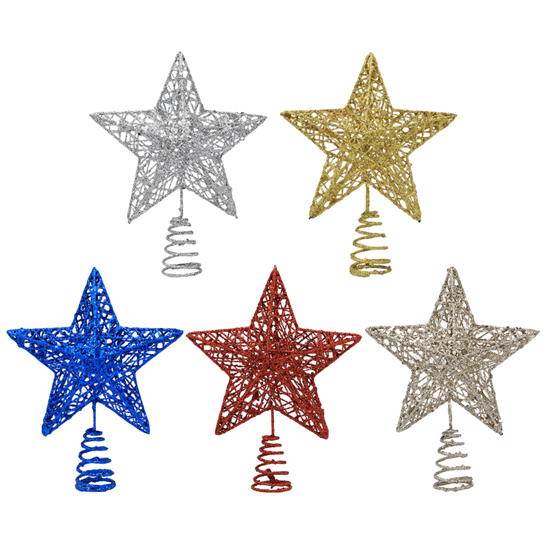 きらびやかなクリスマスツリーの装飾,金属の星,クリスマスの飾 - Star Tree Topper のレビューと価格