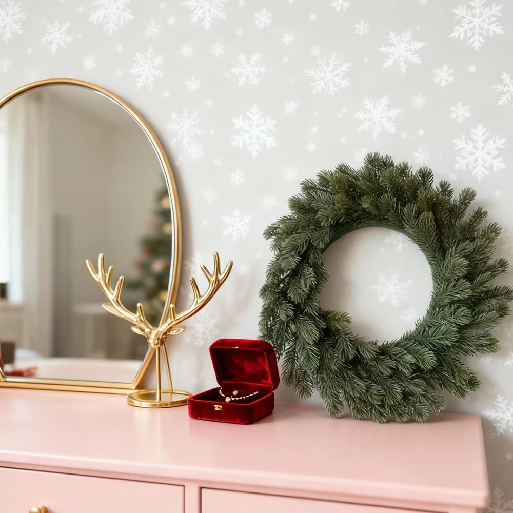 人工松のリース植物クリスマスデコレーションホリデーパーティー - Christmas Wreath Fake のレビューと価格